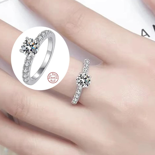 Cbtb Exquisite D Colur 1-3 Carat Moissanite Four Claw Ring for Women Wedding Eternal Jewelry