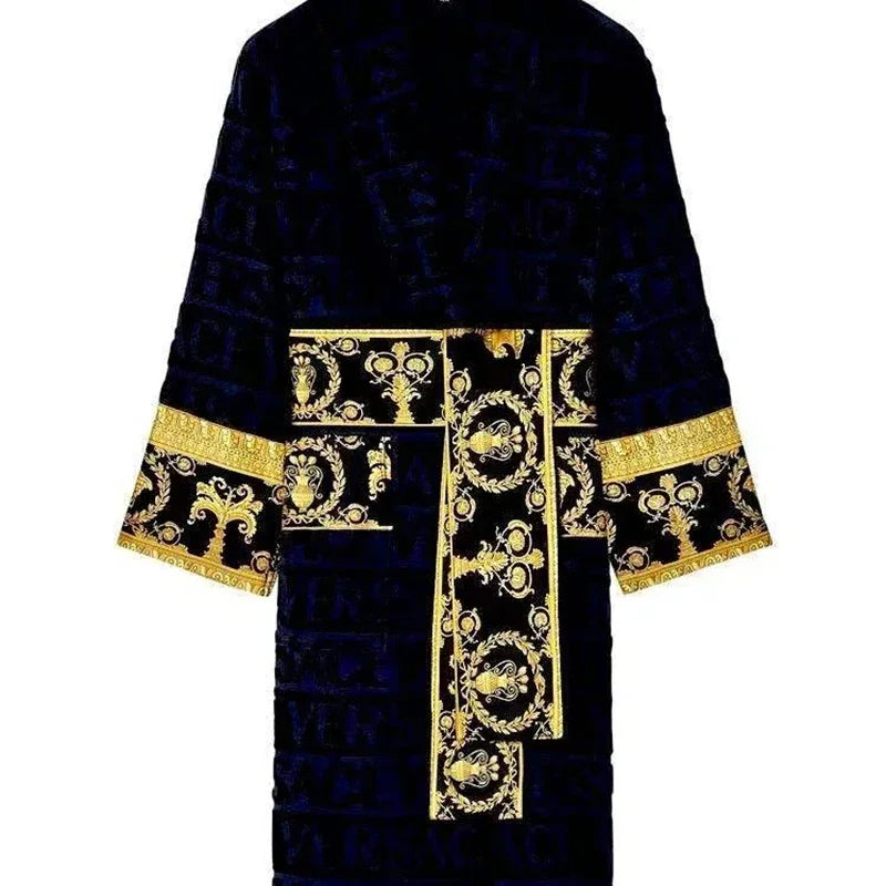 Bathrobe Men Women Sleepwear Long Robe Cotton Luxury Hotel Style Pajamas Homewear Comfortable Plush Loungewear