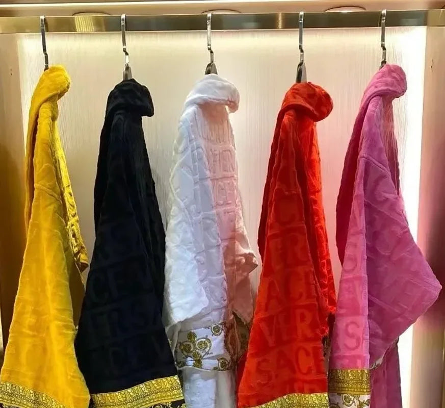 Bathrobe Men Women Sleepwear Long Robe Cotton Luxury Hotel Style Pajamas Homewear Comfortable Plush Loungewear