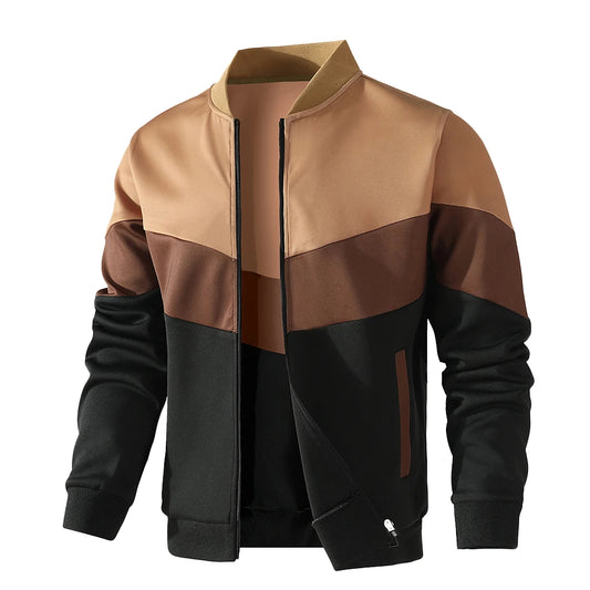 Men's Jackets 25 New Spring Business Leisure Trendy Color Windproof Bomber Overshirt Zip-Up Streetwear Popular Clothes US Size