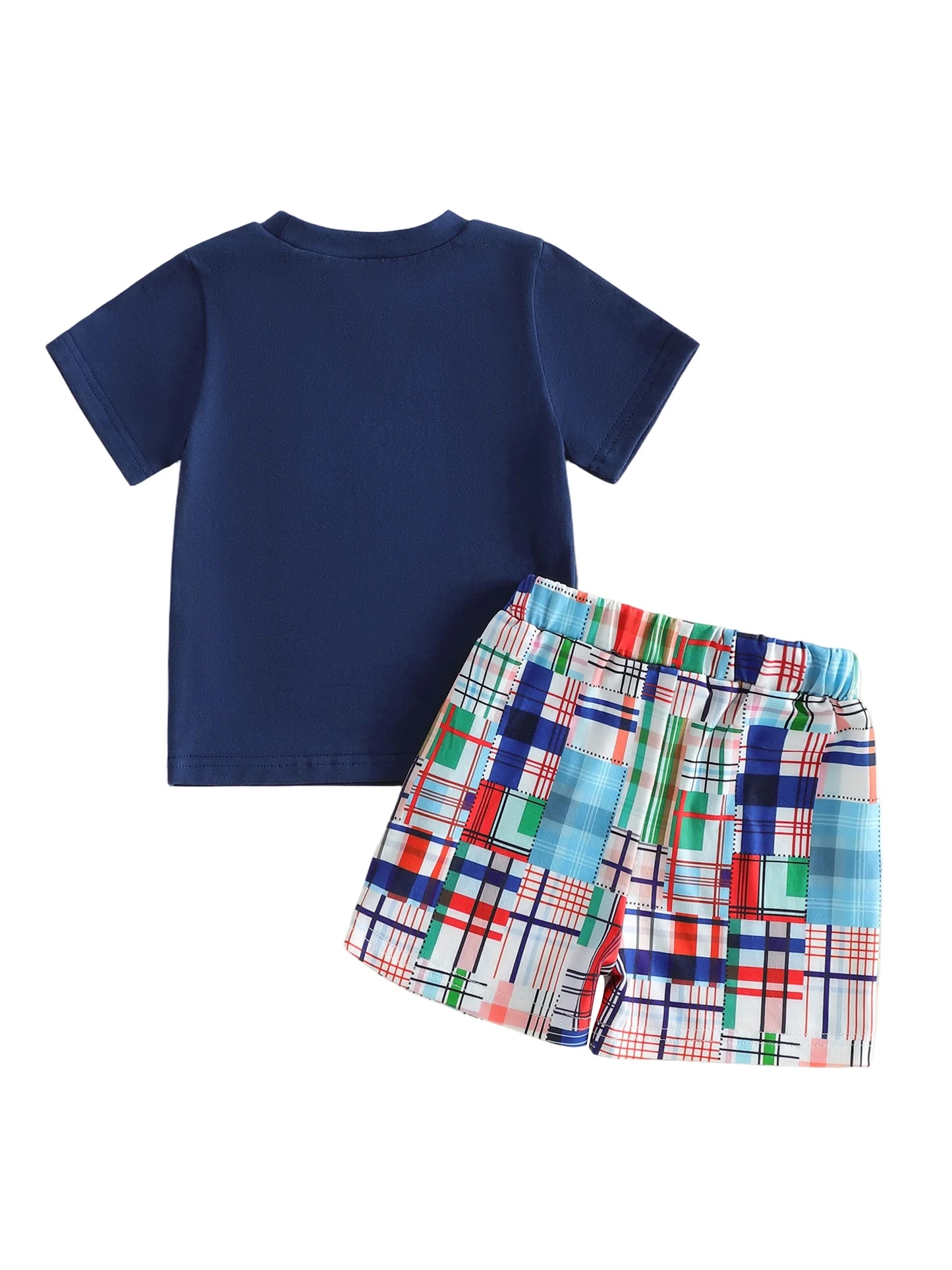 Boys Summer Outfits Cute Dinosaur Print Short Sleeve T-Shirts Elastic Waist Shorts 2Pcs Clothes Set for Toddlers